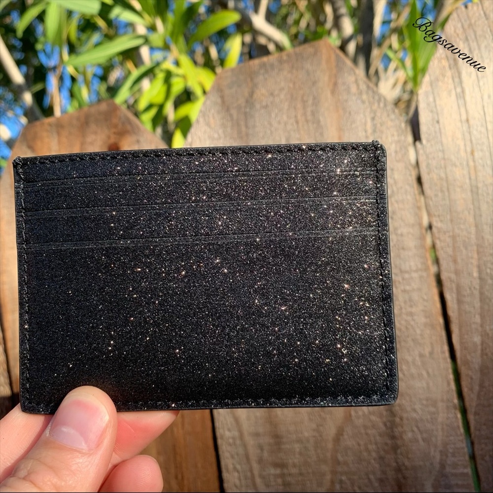 Kate spade Joeley Credit Card Holder Glitter Black - Picture 2 of 6